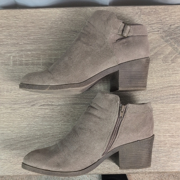 BAMBOO Taupe Ankle Boots - Picture 3 of 6